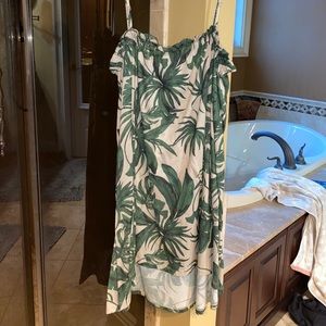 H&M Floral Palm Short Strap Dress